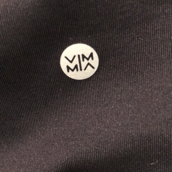 Vimmia Bumble Panel Crop Leggings Womens Size XS Black White Made in USA Yoga - Picture 4 of 12